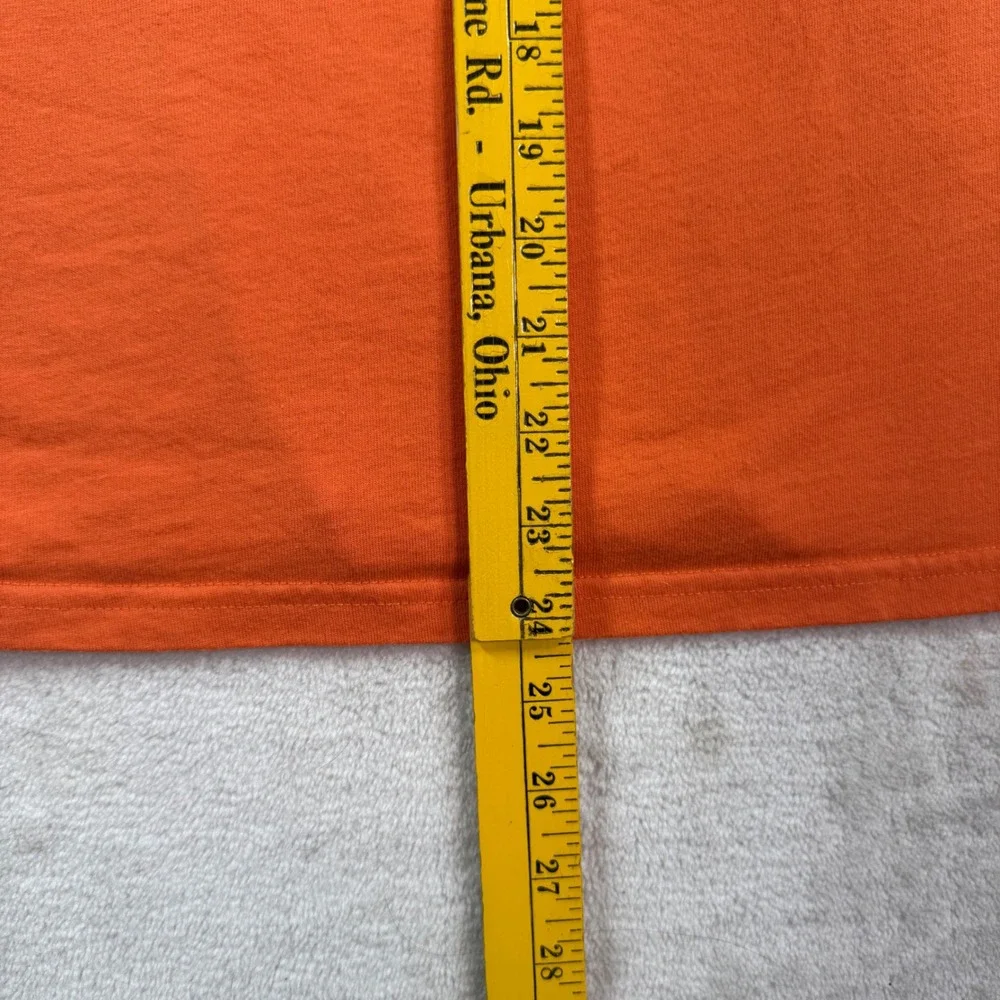 Polo Ralph‎ Lauren Kids Orange Cotton Crew Neck T-Shirt Size L 14-16 Green Pony